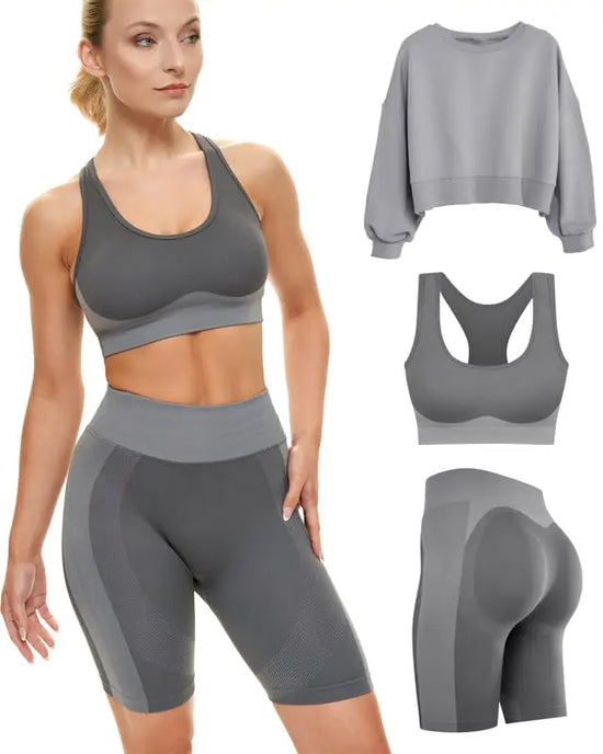 Gym Workout Set Women Shorts Bra Yoga Workout Outfit