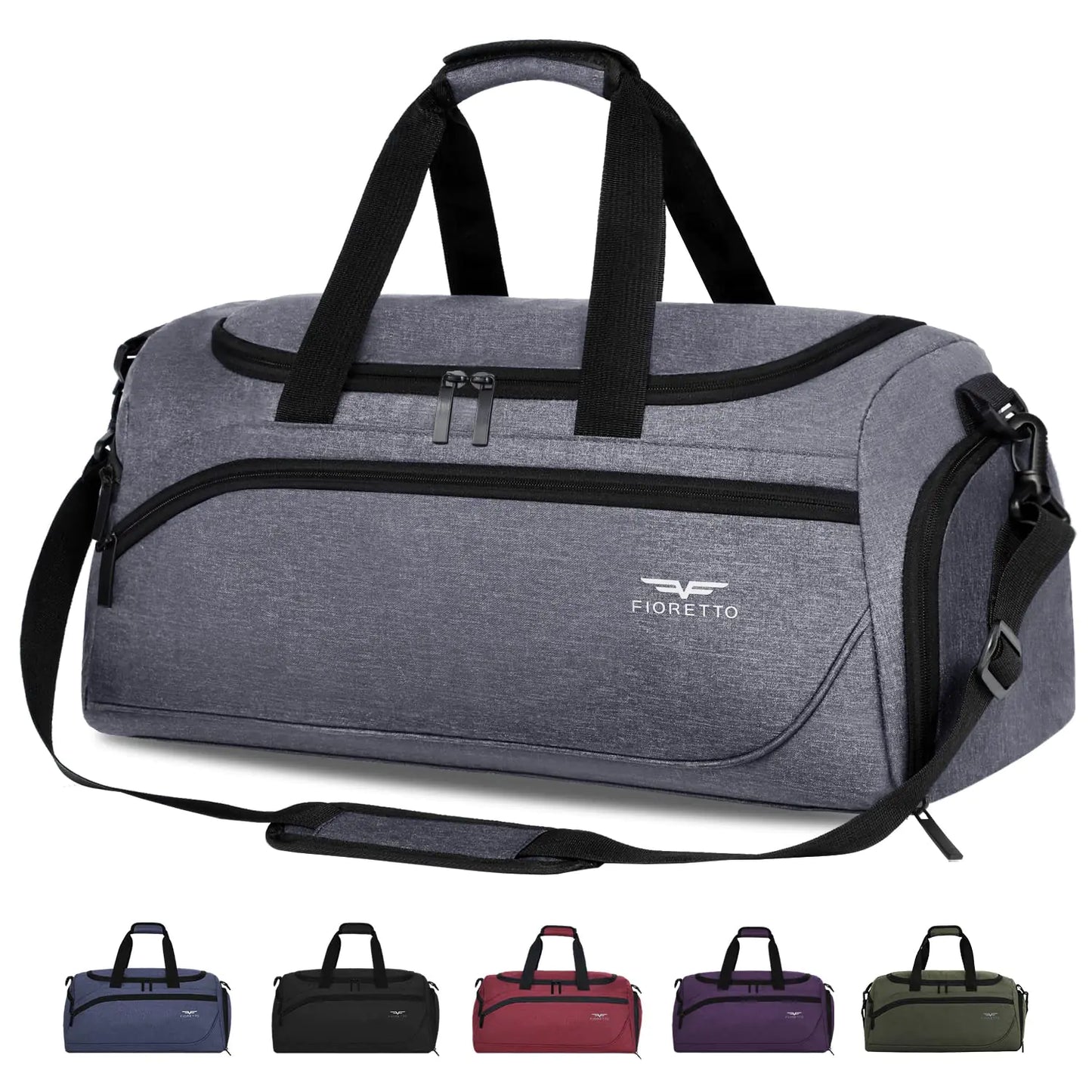 Fioretto 43L Gym Duffel – Foldable Travel & Weekender Bag